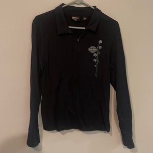 Harley-Davidson long sleeve half zip up jacket